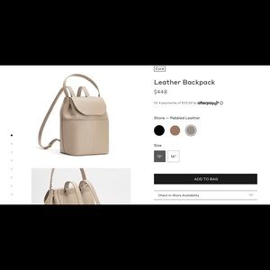 Cuyana backpack in stone